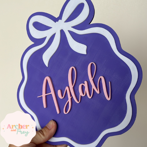 Sweet Bows Name Plaque