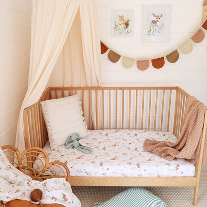 Woodland Tales Organic Fitted Cot Sheet