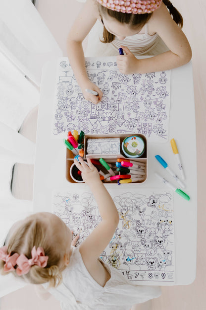 Reusable Colouring Mat Cars and Truck Seek &Spot A3 Silicone