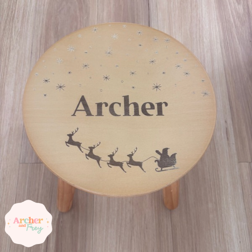 Santa's Sleigh Christmas Stool