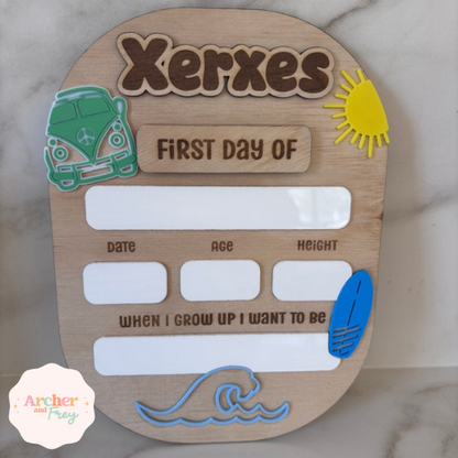 First & Last Day Board - Surfs Up